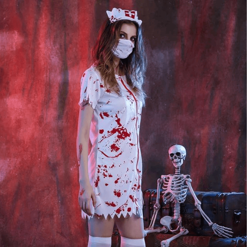 Déguisement Infirmière Zombie Sanglante Fille - Halloween En Ligne