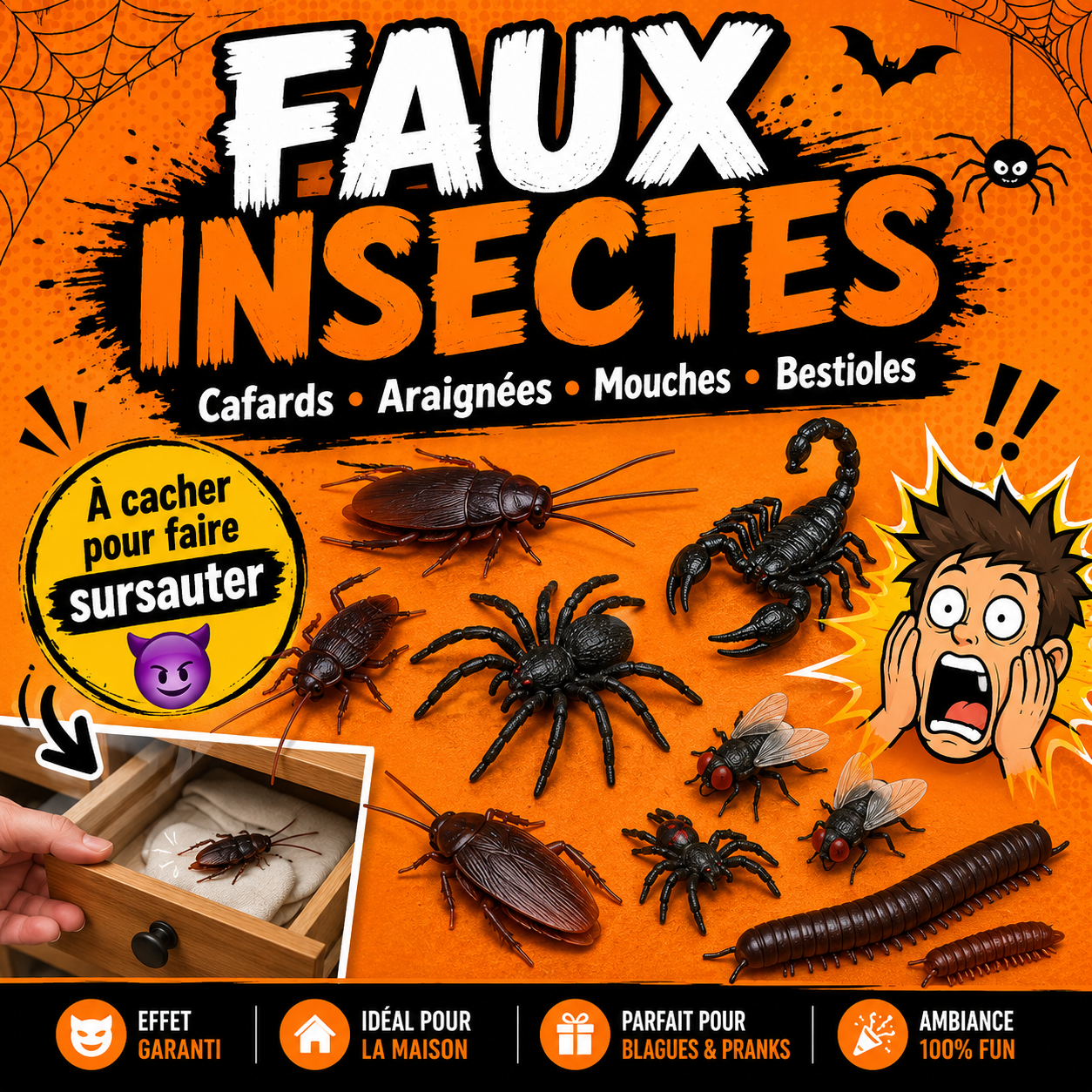 insectes en plastique