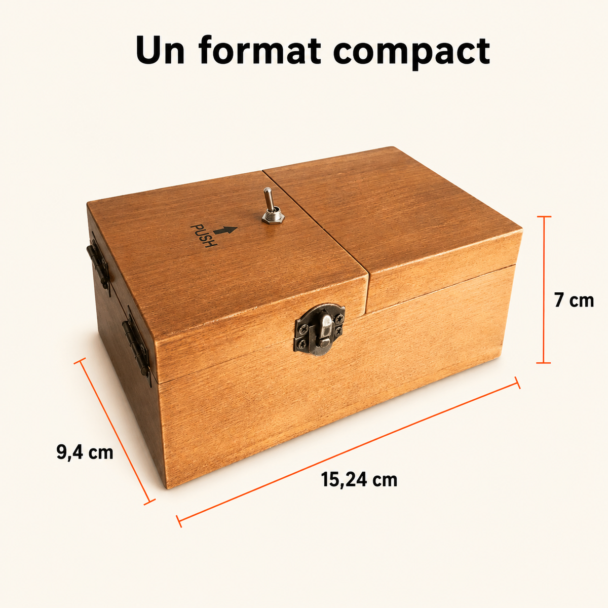 Dimensions de la machine inutile : 15,24 × 9,4 × 7 cm