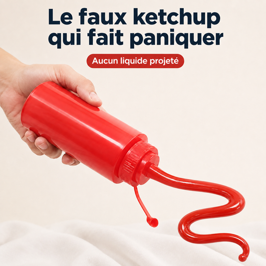 Ketchup farceur – Bouteille à faux jet