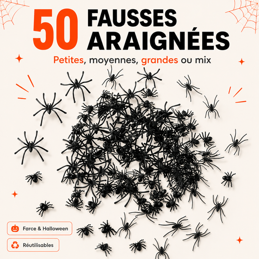 Plastic Spiders (×50) 