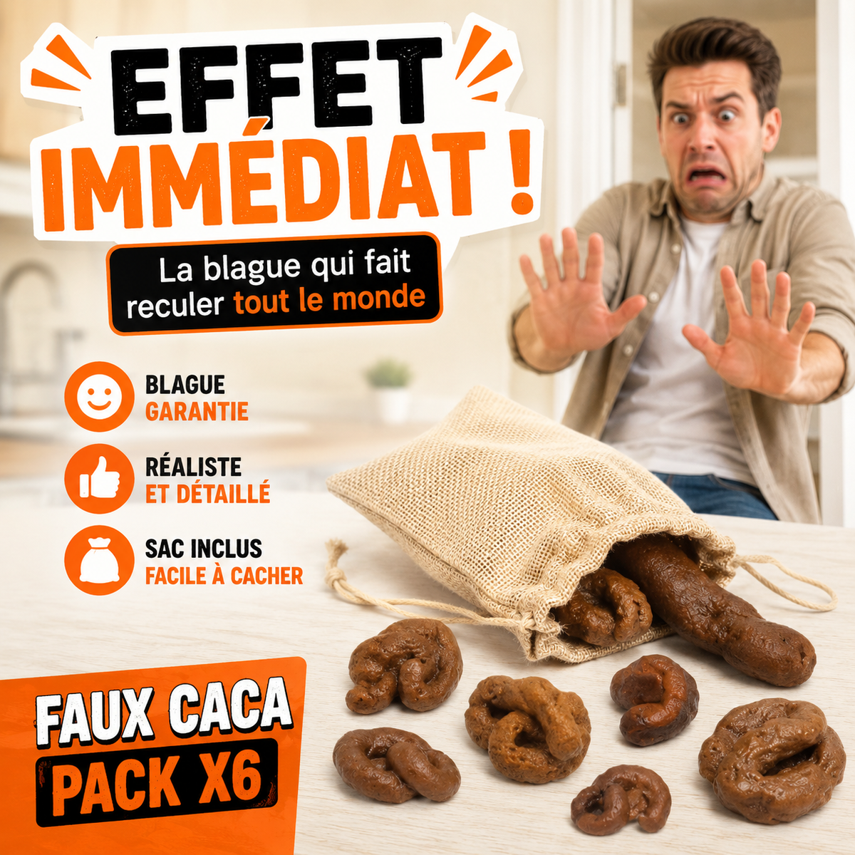 Faux Caca Réaliste x6 | Blague Visuelle Ultra Drôle