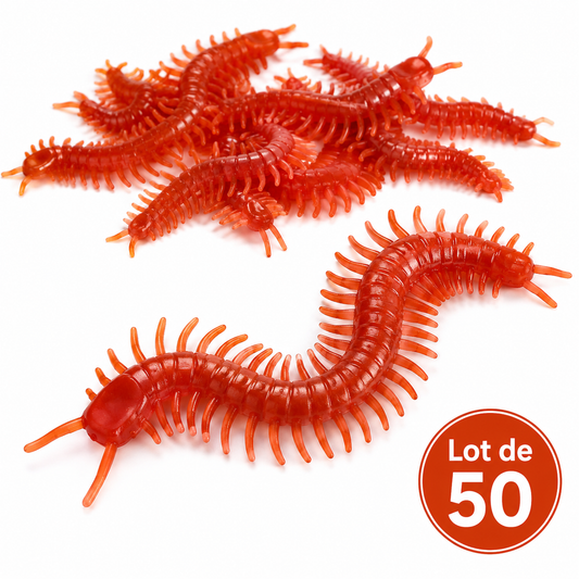Faux Mille-pattes Réalistes x50 | Blague Effet Panique