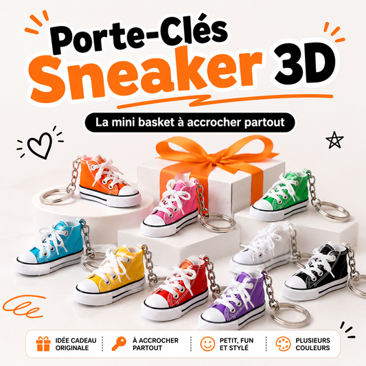 Porte-Clés Sneaker 3D | Mini Basket à Accrocher Partout