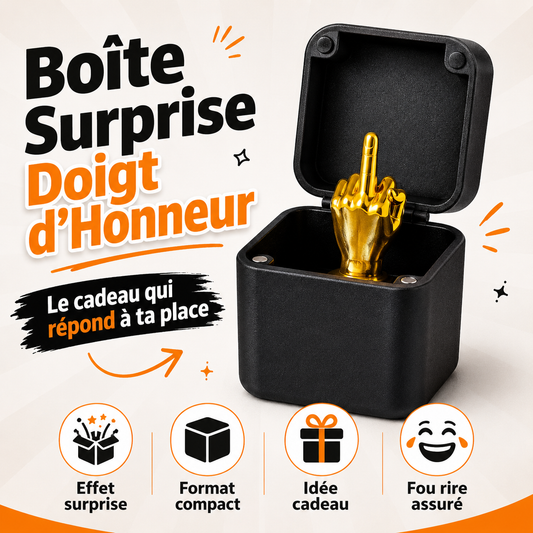 Boîte Surprise Doigt d’Honneur | Le Cadeau qui Répond à Ta Place