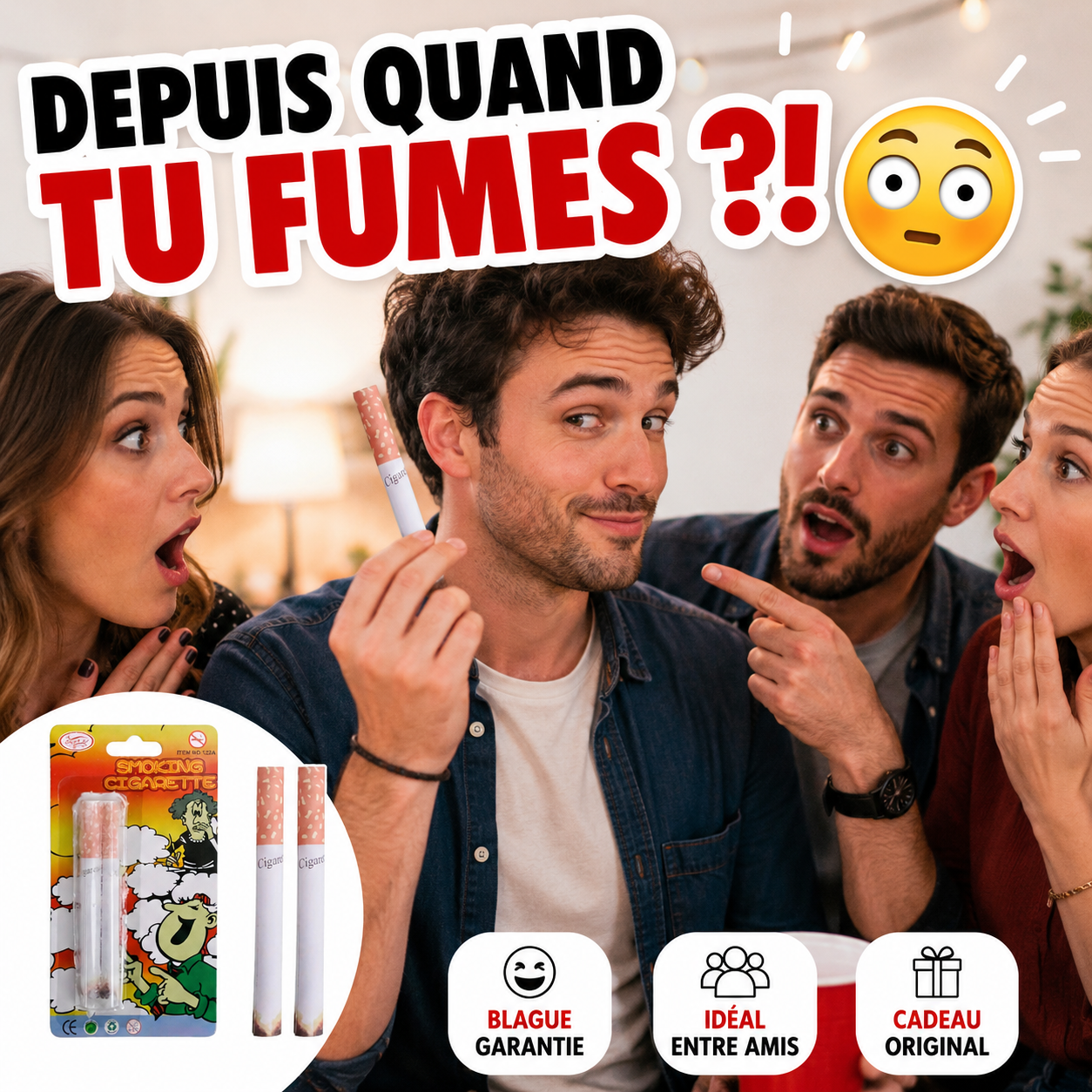 fausses cigarettes cinma Fake theatrical (adults only) Toys 2 JOKE PUFF CIGARETTE -