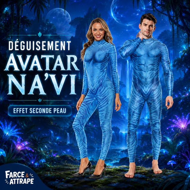 Déguisement Avatar Na’vi | Costume Bleu Effet Seconde Peau