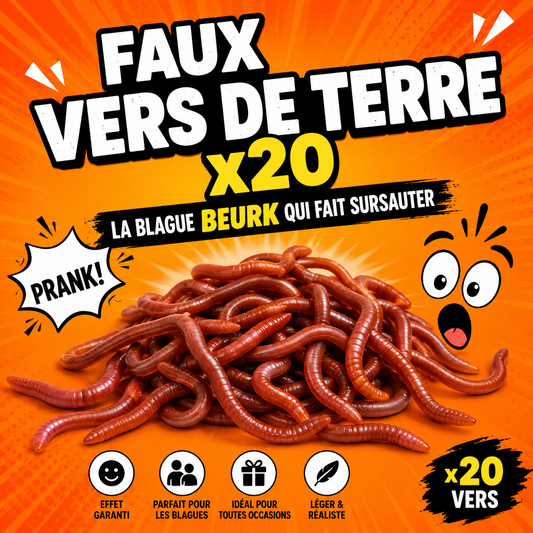 Faux Vers de Terre Réalistes x20 | La Blague Dégoûtante Qui Fait Sursauter