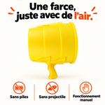 Canon à air vortex – La farce qui décoiffe - Vignette | Farce &amp; Attrape