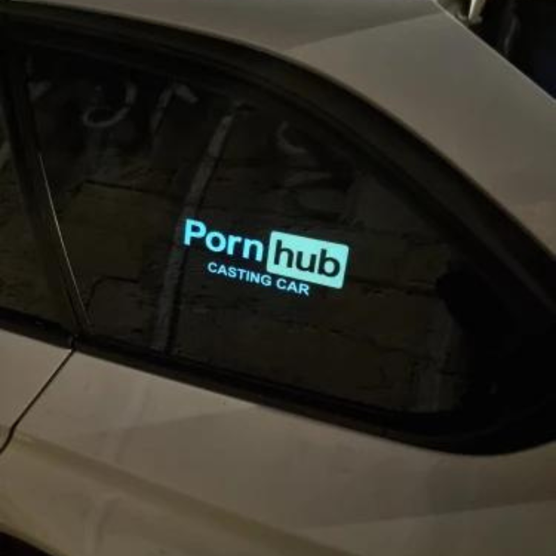 pornhub casting car sticker